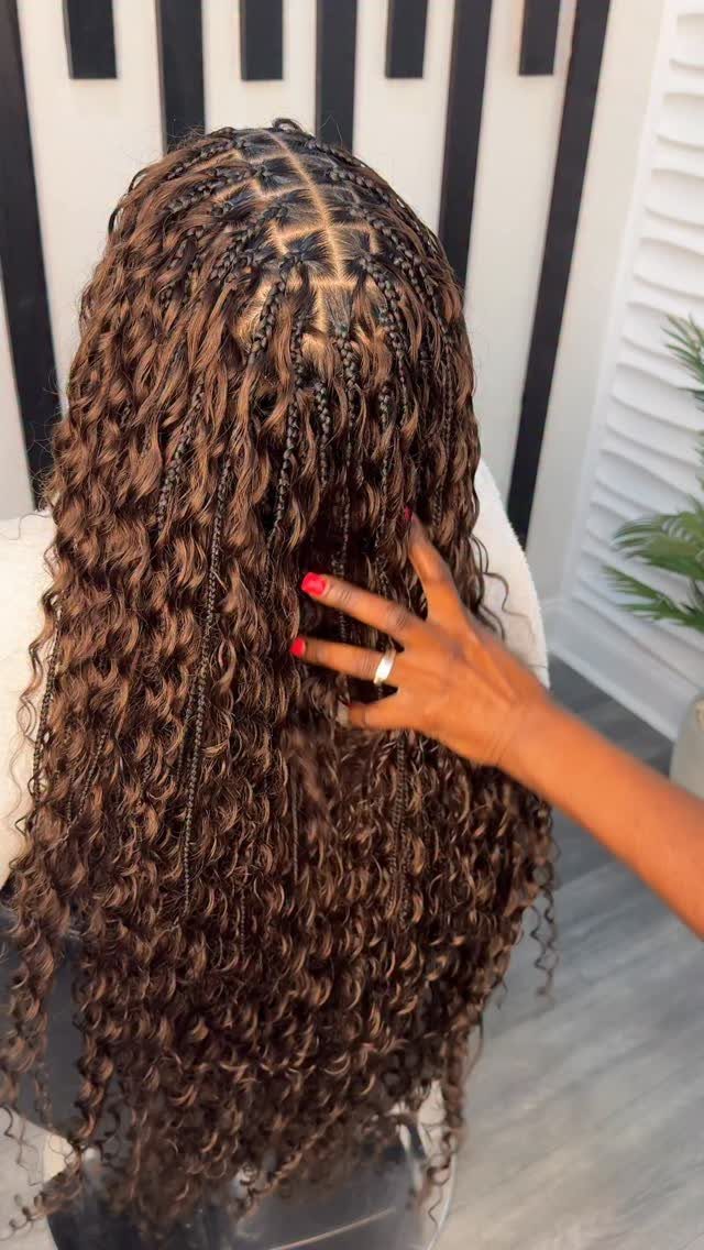 18 Easy Hairstyles for Medium Hair You Can Do Fast 11 Brown bohemian braids with curly ends on medium length hair